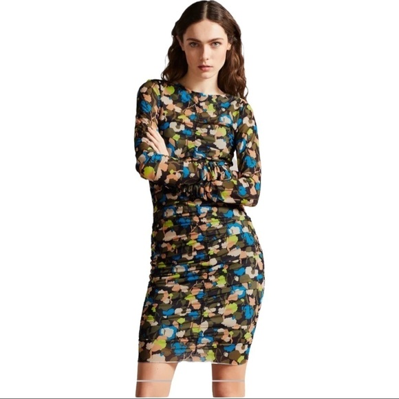 NWT Ted Baker London Ttinna Ruched Front Dress - Picture 3 of 7